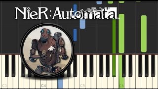 NieR Automata  Starry Sky Synthesia Piano Tutorial [upl. by Ardek]