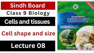 cell shape and cell size  cells and tissues  class 9th biology Sindh board new book [upl. by Iror663]