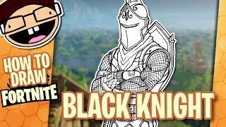 How to Draw the BLACK KNIGHT Fortnite Battle Royale  Narrated Easy StepbyStep Tutorial [upl. by Beker]