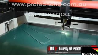 GRAVOGRAPH LASER ENGRAVER  quotLS900XP Engraving Singnagequot  PROTECH CNC  03 9338 5000 [upl. by Ailiec407]