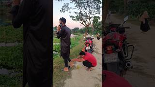 A man behind motorcycle  funny villagefun90viralvideo youtubeshorts shortvideo [upl. by Drusy]