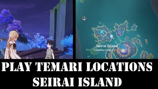 Temari locations seirai island genshin impact kid kujirai seirai island Play temari game [upl. by Gomar464]