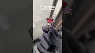 天然無燒粉橘色碧璽像蓮花剛玉的濃色調搭配玫瑰金amp白金戒指雙色設計款蝴蝶粉紅藍寶石鑲嵌天然鑽石簡單且優雅GRS證書認證 [upl. by Deraj]