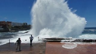 PISCINES NATURELLES DE BAJAMAR  VAGUES ÉNORMES  PARTIE 1  TENERIFE  ÎLES CANARIES [upl. by Arbba]