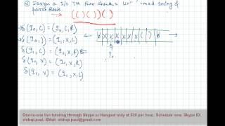 Lec 5 Turing Machine Example3 [upl. by Anerbes340]