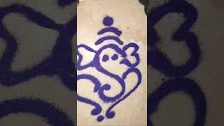 Ganesha Rangoli Design ganesh rangoli trendingshorts youtubeshorts art viralshorts youtube [upl. by Kalli963]