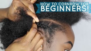 How to braidcornrow FOR BEGINNERS [upl. by Tasha475]