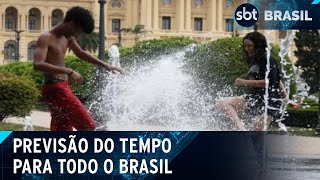 Após semanas marcadas por frio intenso temperaturas devem subir  SBT Brasil 150724 [upl. by Teerprug]