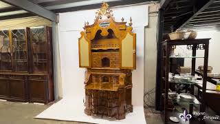 Antique Italian Venetian Burr Walnut Bureau Bookcase 19th Century [upl. by Enorej]