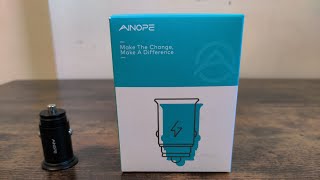 Ainope Dual USBTYPE C Car Charger [upl. by Enattirb]