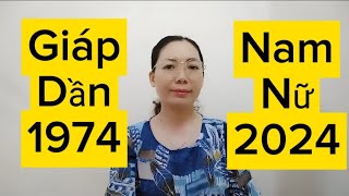 xem tử vi tuổi Giáp Dần SN 1974 nam nữ xem năm 2024 ra sao [upl. by Aivatan]