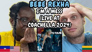 REACTION TO Bebe Rexha  Im A Mess Live at Coachella 2024  FIRST TIME WATCHING [upl. by Zima]