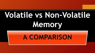 48 Volatile vs Non volatile Memory [upl. by Kwan556]