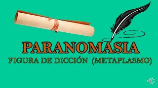 La paranomasia Figura de dicción metaplasmo [upl. by Einahpetse]