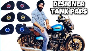 Designer Tank pads for Royal Enfield meteor 350 Tankpads [upl. by Zailer]