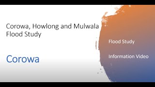 Corowa Howlong amp Mulwala Flood Study Report  Corowa Presentation [upl. by Yroger]