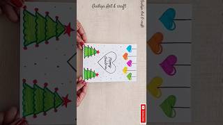 Christmas card  Paper craft  Merry christmas card making idea 2024 shorts ytshorts christmas [upl. by Beutner]