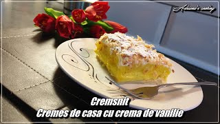 Cremsnit Cremes de casa cu crema de vanilie [upl. by Harty601]