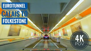 4K Eurotunnel Experience  Calais to Folkestone Car Trian [upl. by Jilli]