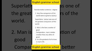 transformation sentence  degree transformation englishlearnwithimran [upl. by Muir888]