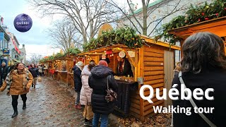 4K 🇨🇦 Marché de Noël Allemand🎄 The German Christmas Market  Quebec Walking Tour November 2024 [upl. by Neeneg]