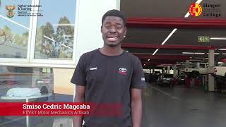 FutureFriday​​ Interview with Elangeni TVET College’s Smiso Magcaba  Motor Mechanics graduate [upl. by Ulah]