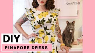 DIY Vintage Inspired Pinafore Dress Quick Introduction to Charm Patterns Cobbler Dress with Gertie [upl. by Gerstein]