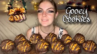 GOOEY CHOCOLATE SAMOA COOKIE MUKBANG Vegan No Talking [upl. by Eanej624]