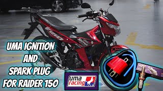 UMA IGNITION AND SPARK PLUG FOR RAIDER 15O Fi [upl. by Inkster241]