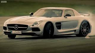 Petrol vs Electric Mercedes SLS AMG Battle  Top Gear Series 20 [upl. by Nyrahs]