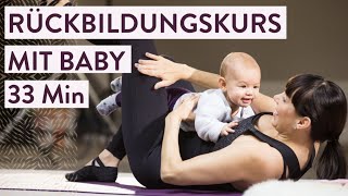 GLÜCKSMAMA Workout Rückbildung mit Baby [upl. by Dinerman]