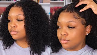 The Most Natural Curly Wig  Kinky Curly Lace Front Wig Install ft LuvMe Hair [upl. by Ruperto]