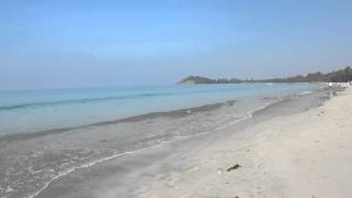 Morning beach walk Amara Resort Ngapali Burma 20150124 [upl. by Cart583]