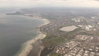 Flying  Landing Into Melbourne Airport Victoria Australia on QANTAS [upl. by Shelburne]