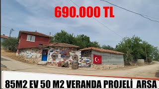 Satış dışı Daha uygun Fiyata Bulamazsınız 85m2 Ev 50m2 Veranda Proje Ruhsatlı Arsa 478m2 [upl. by Ainevuol]