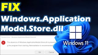 Fix Windows ApplicationModel Store dll Error [upl. by Kelby]