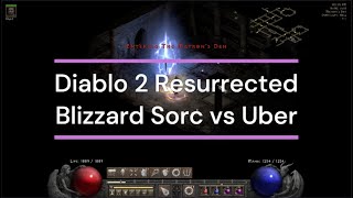 D2R Blizzard Sorc vs Uber [upl. by Analak]