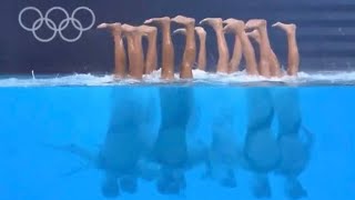 Team USA Artistic Swimmers Go Viral for UNBELIEVABLE Moonwalking Underwater [upl. by Nodnas]