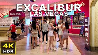 4K HDR Excalibur Las Vegas Walking Tour  June 2024  Las Vegas Nevada [upl. by Vashti758]