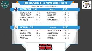 Elsternwick 1st XI v Werribee 1st XI [upl. by Ainos]