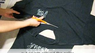 How to Make a Cape Out of a Tshirt in 2 minutes [upl. by Attelrahs364]