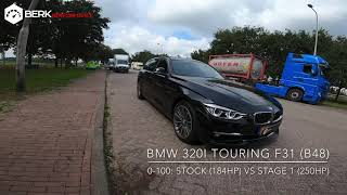 250HP BMW 320i B48 Touring F31 Stock 184HP vs Stage 1 Tuned 0100 Acceleration  BERKPerformance [upl. by Arriat]