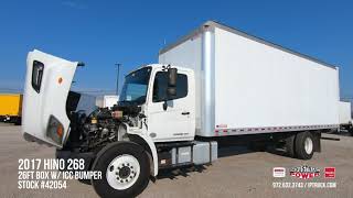 Delivery Box Truck 2017 Hino 268 Quick Review  26ft Box w ICC Bumper Stock 42054 [upl. by Navar221]