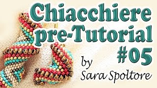 Chiacchiere preTutorial 05  Spirale Cellini alternata Zig Zag  Orecchini con perline Peyote [upl. by Odranar]