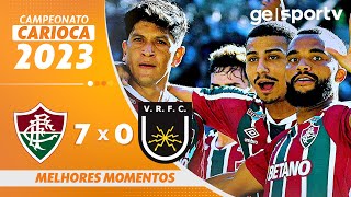 FLUMINENSE 7 X 0 VOLTA REDONDA  MELHORES MOMENTOS  SEMIFINAL CARIOCA 2023  geglobo [upl. by Llekim]