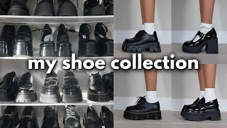 SHOE COLLECTION PT 2 🖤 boots loafers etc [upl. by Brenza]