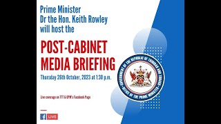 Post Cabinet Media Briefing  Thursday October 26th 2023 [upl. by Enilorac659]