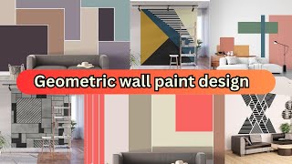 70 Geometric Wall Painting Designs 2024  Geometric Accent Wall Paint  Wall Painting Design [upl. by Aiksa]