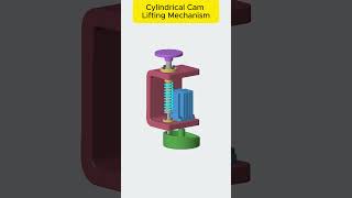 Cylindrical Cam Lifting Mechansim solidworks cad engineering mechanical fusion360 [upl. by Roe]