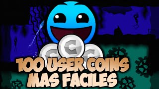 LAS 100 USER COINS MÁS FÁCILES DE CONSEGUIR  Geometry Dash [upl. by Pickard]